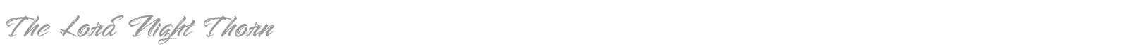 The Lord Night font preview